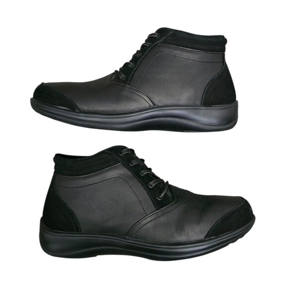 Orthofeet Milano Womens Size 10 Wide Ankle Boots Black Leather Model 885 - Picture 1 of 12